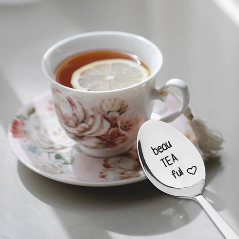 Tea Lover Gifts for Women, Girls, Teaspoons for Tea Drinkers, Christmas Gifts for Mom, Grandma, Girlfriend, Wife