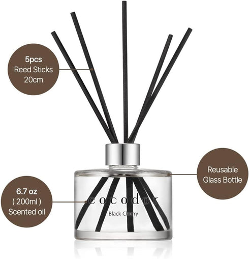 COCODOR Signature Reed Diffuser Set, 6.7oz Home Fragrance Oil Scent Diffuser for Bathroom Shelf Decor
