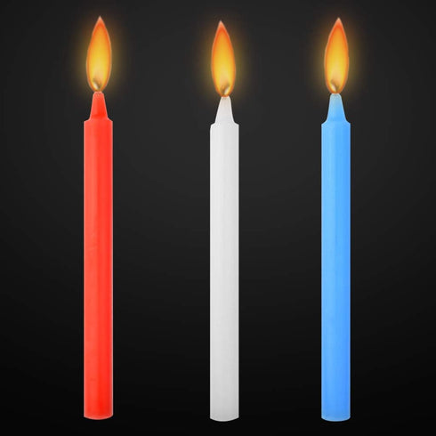 6 Pcs Low Temperature Candles, Fengek 7 Inch Romantic Wax Dripping Candles, 5 Color
