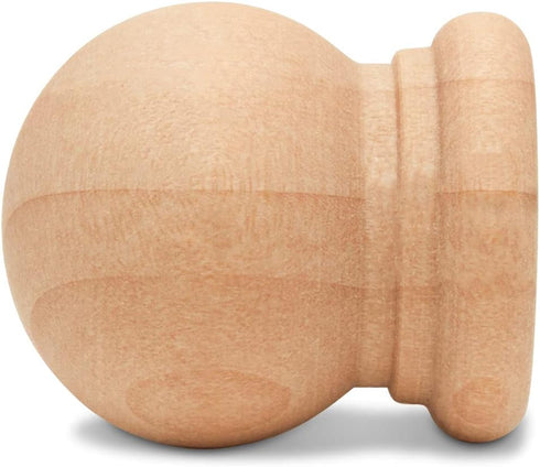 Wood Finials, 3/4 Inch Tall with 1/4 Inch Hole, Unfinished Wood Caps for Crafts and DIY, Pack of 100 by Woodpeckers