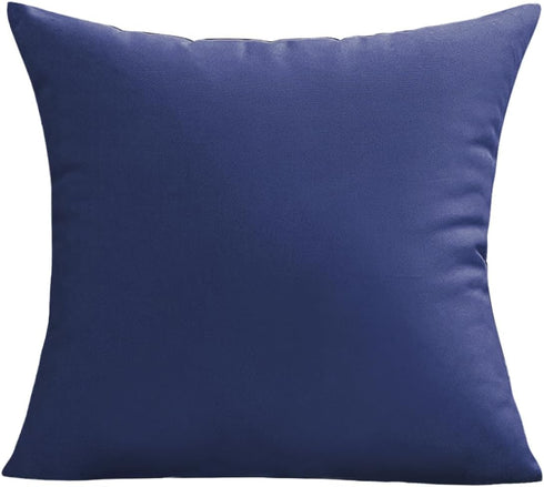 22X22 Set 2 VAKADO Outdoor Waterproof Throw Pillow Covers of Decorative DarkBlue Patio Furniture Cushion Cases Outside