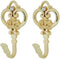 Crown Curtain Wall Hook for Household Clothes Hanging, Window Drapery Medallion Holdbacks, Gold