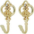 Crown Curtain Wall Hook for Household Clothes Hanging, Window Drapery Medallion Holdbacks, Gold