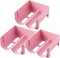 Hemoton 3pcs Refrigerator Bottle Storage Rack, Stackable Plastic Wine and Water Bottle Organizer for Pantry, Pink