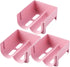 Hemoton 3pcs Refrigerator Bottle Storage Rack, Stackable Plastic Wine and Water Bottle Organizer for Pantry, Pink