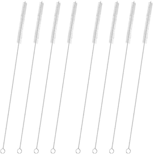 GFDesign Drinking Straw Cleaning Brushes Set, 15" Extra Long 10mm Extra Wide Pipe Tube Cleaner, Nylon Bristles,