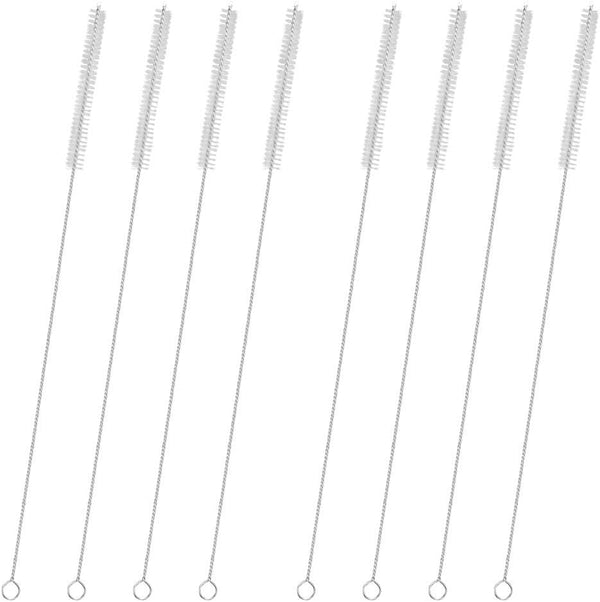 GFDesign Drinking Straw Cleaning Brushes Set, 15" Extra Long 10mm Extra Wide Pipe Tube Cleaner, Nylon Bristles,