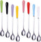 Mixing Spoons Set of 8, Stainless Steel Iced Teaspoons with 7.6-Inch Ceramic Handles