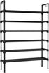 6 Closet 5 LANTEFUL Tier Shoe Rack for Shoe Organizer with Hooks, Long Shoe Shelf Storage for Shoe and Boot Stackable