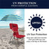 Adjustable Beach Chair Umbrella with UV Protection
