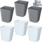 Eccliy 6 Pack 1.6 Gallons Trash Can Small Bathroom Plastic Trash Can