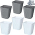 Eccliy 6 Pack 1.6 Gallons Trash Can Small Bathroom Plastic Trash Can