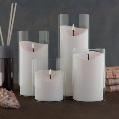 KETELAMP Hurricane Candle Holder - Open Ended, Bottomless Cylindrical Glass Lamp Shade, 3.5" x 6"
