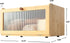 Counter-Large ETMI Bamboo Bread Box for Kitchen Capacity Bread Storage Container Farmhouse Bread Box with Window Bread