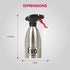 Evo 18/8 Stainless Steel Oil Sprayer, 16-Ounce Capacity, Non-Aerosol for Olive Oil, Cooking Oils, and Vinegars, Silver