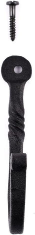 Renovators Supply Black Wrought Iron Bathroom Hooks, 3.5 in., Pack of 3