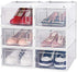 AJP Distributors 6 Collapsible Stackable Shoe Organizer Racks for Closets and Entryway