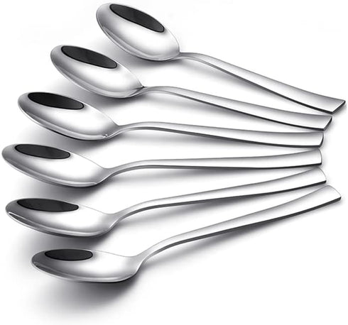 6-Piece Mini Espresso Spoons, 5.1-Inch Stainless Steel Coffee Spoons for Dessert and Ice Cream