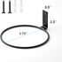 Maosen 4 Inch 6 Pack Plant Holder Ring Wall Mounted, Flower Pot Hangers Metal Plant Stand Hanging Bracket Basket Hooks