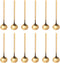 12 PCS Vogue Mini Espresso Spoons, 18/8 Stainless Steel, 5.2 Inches for Coffee, Dessert, Ice Cream, Gold