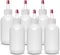 ljdeals 2 oz Plastic Squeeze Bottles with Yorker Caps, Pack of 6, BPA Free, for Condiments, Craft, Hair Color