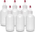 ljdeals 2 oz Plastic Squeeze Bottles with Yorker Caps, Pack of 6, BPA Free, for Condiments, Craft, Hair Color