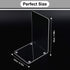 MerryNine Clear Book Ends 4pcs, Acrylic Decorative Bookends for Heavy Duty Books, Bookshelf Dividers