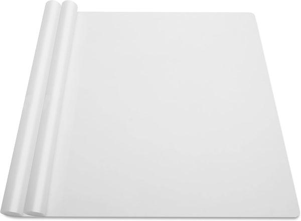 YACEYACE Large Silicone Mats for Kitchen Counter, 2Pcs 25"x 17" Frosted Silicone Craft Mats, Heat Resistant
