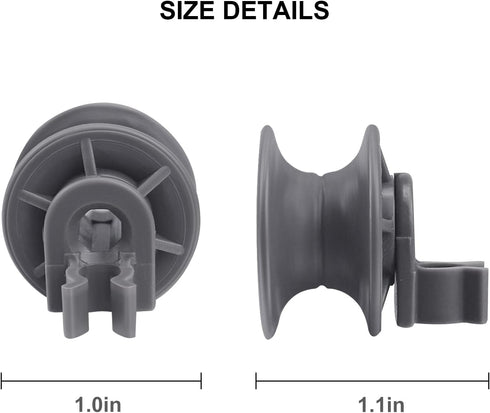 4581DD3002A Upper Dishrack Roller Wheels Assembly (Upgraded) Fit for L-G Dishwasher Parts Replaces 4581DD9001B AP4437685 PS3523050 1266813 EA3523050-8 Pack