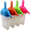 Ice Lolly Popsicle Molds with Straw 4 Pack BPA Free Freezer Pop