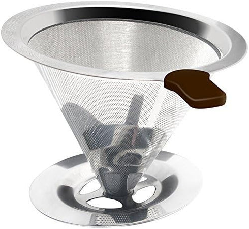 Mixpresso Pour Over Coffee Cone Dripper with Reusable Cup Stand
