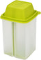 Home-X Pickle Container with Strainer - BPA Free Jalapeno Holder for Mess-Free Food Storage, Easy Open Lid Design