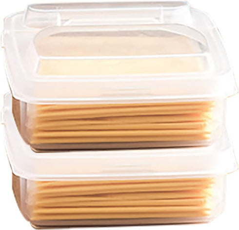 WonLiq 2 Pack-Plastic Sliced Cheese Storage Containers with lids Airtight Keeps Cheese Fresh and Delicious Cheese