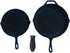 Silicone Hot Handle Holder + Assist Holder, Potholder (2-Pack Mix Black) for Cast Iron Cookware