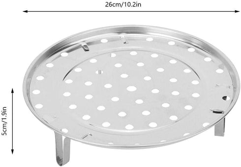 TOPINCN Stainless Steel Round Steamer - Silver (Large)