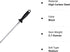 Kitchen Knife Sharpener Rod, 13 inch Carbon Steel Professional Honing Rod with Hanging Holes