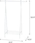 IRIS USA Freestanding Clothes Rack with Shelf, Easy to Assemble, White