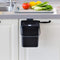 Compost Bin for Kitchen Countertop, Black Hanging Small Trash Can with Lid, Mountable Food Waste Bucket, 1.3 Gal