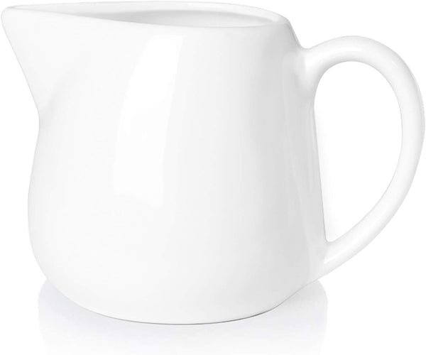 ONTUBE 11 oz Cream White Ceramics Creamer Pitcher