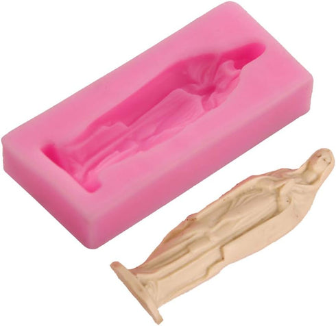 Silicone 3D Molds, Virgin Mary Chocolate Cake Candle Ice Decoration Tool, DIY Bakeware Molds Kit