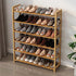 YABEY 6 (26.77 9.84 35.43)"(L Tiers Natural Bamboo Shoe Rack x x x W x H)