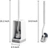 Set, 1 Pack Marbarsse Bathroom Toilet Bowl Brush and Holder, Curved Design Dismount Toilet Brush for Deep Cleaning
