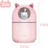 Small Humidifier, Cute Portable Cool Mist with 6 Pcs Humidifier Sticks, 7 Color Night Light