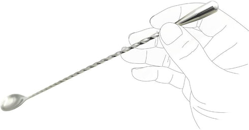 GFDesign 15.7“ Extra Long Cocktail Mixing Spoon Set - Food-Grade 18/8 Stainless Steel Stirrer for Ice Cream, Smoothies,
