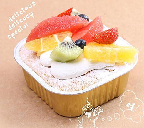 KEISEN square 4 2/5" Disposable Aluminum Foil Cups, 300ml for Muffin Cupcake Baking, 24/PK