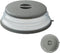 Microwave Lid, Foldable Microwave Oven Cover for Food, BPA Free Plastic and Silicone, Multi-purpose Kitchen Tool (Gray)