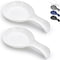 Kyraton Spoon Rest 2 Pack, Plastic Holder for Kitchen Counter, Utensil Rack for Spoons, Tongs, Spatulas
