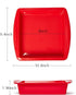8 Inch Silicone Square Cake Pan, Nonstick Molds for Brownie, Cake, Bread, Pie, Lasagna (2 Packs)