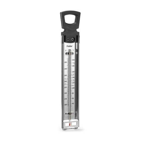 Polder Candy Thermometer, Stainless Steel Cooking Thermometer with Pot Clip, for Jam,