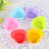Heart Silicone Baking Cups, 30 Packs Large Resusable Muffin Cups, Love Cupcake Liners, Rainbow Colors